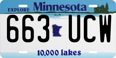 MN license plate 663UCW