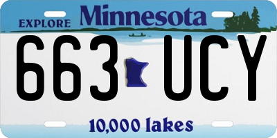 MN license plate 663UCY