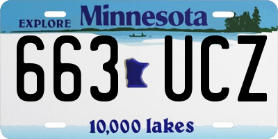 MN license plate 663UCZ