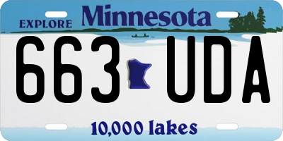 MN license plate 663UDA