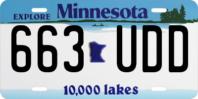 MN license plate 663UDD