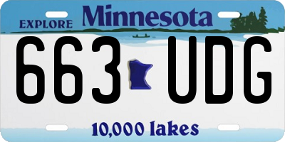 MN license plate 663UDG