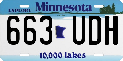 MN license plate 663UDH