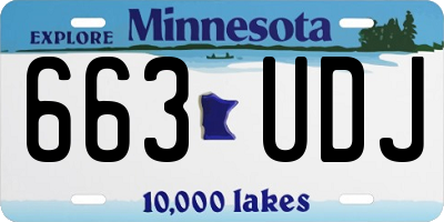 MN license plate 663UDJ