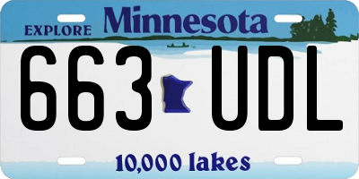 MN license plate 663UDL