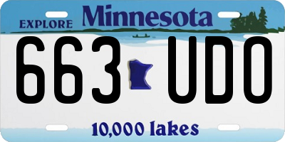 MN license plate 663UDO