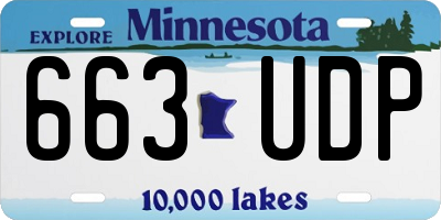 MN license plate 663UDP