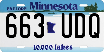 MN license plate 663UDQ