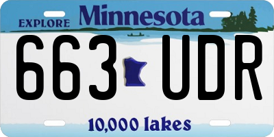 MN license plate 663UDR