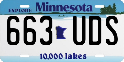 MN license plate 663UDS