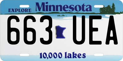 MN license plate 663UEA