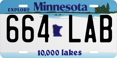 MN license plate 664LAB