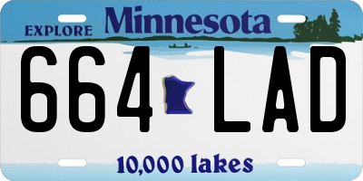 MN license plate 664LAD