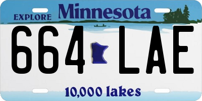 MN license plate 664LAE