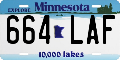 MN license plate 664LAF