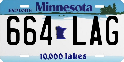 MN license plate 664LAG