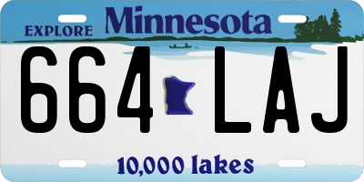 MN license plate 664LAJ