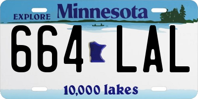 MN license plate 664LAL