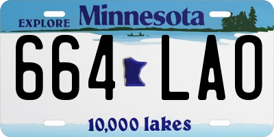 MN license plate 664LAO