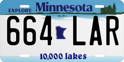 MN license plate 664LAR