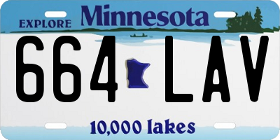 MN license plate 664LAV