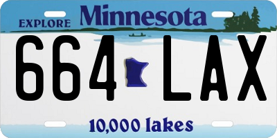 MN license plate 664LAX