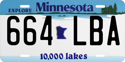 MN license plate 664LBA