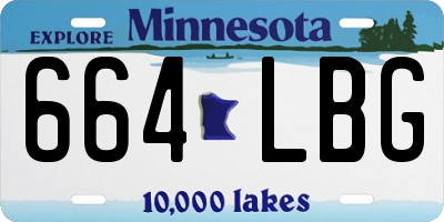 MN license plate 664LBG