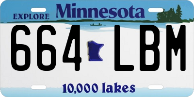 MN license plate 664LBM