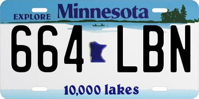 MN license plate 664LBN