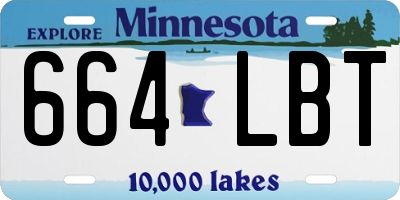 MN license plate 664LBT