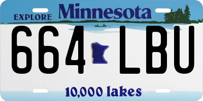 MN license plate 664LBU