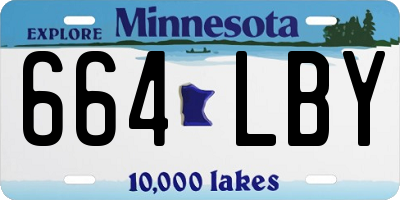 MN license plate 664LBY