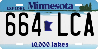MN license plate 664LCA