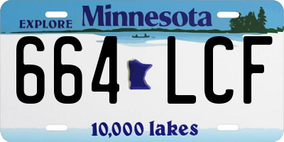 MN license plate 664LCF