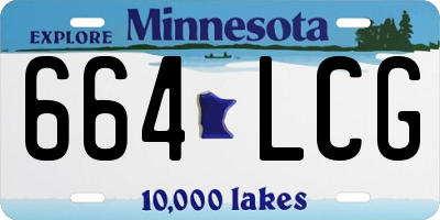 MN license plate 664LCG