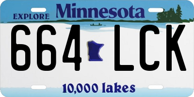 MN license plate 664LCK