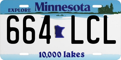 MN license plate 664LCL