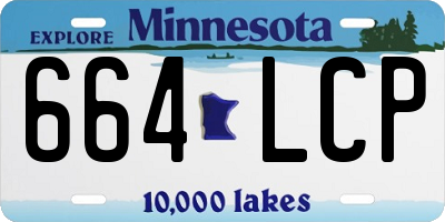 MN license plate 664LCP