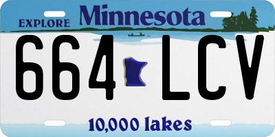 MN license plate 664LCV