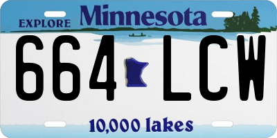 MN license plate 664LCW