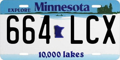 MN license plate 664LCX
