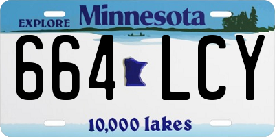 MN license plate 664LCY