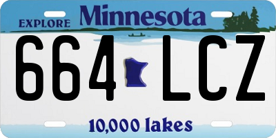 MN license plate 664LCZ