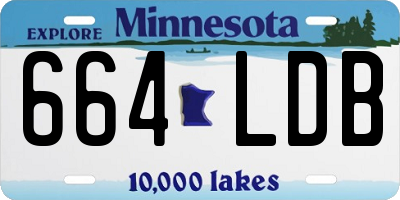 MN license plate 664LDB