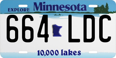 MN license plate 664LDC