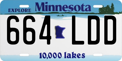 MN license plate 664LDD