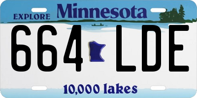 MN license plate 664LDE