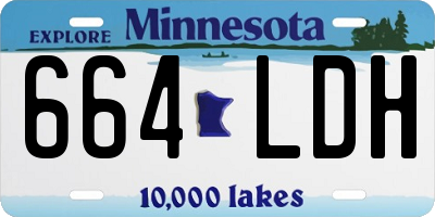 MN license plate 664LDH