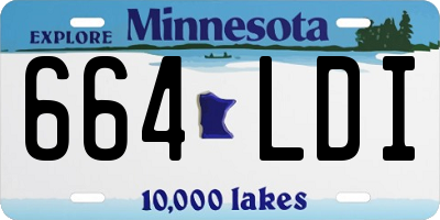 MN license plate 664LDI